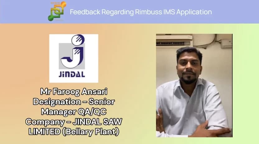 Jindal Saw Ltd. Video testimonial preview